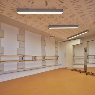 Gymnastic practice room