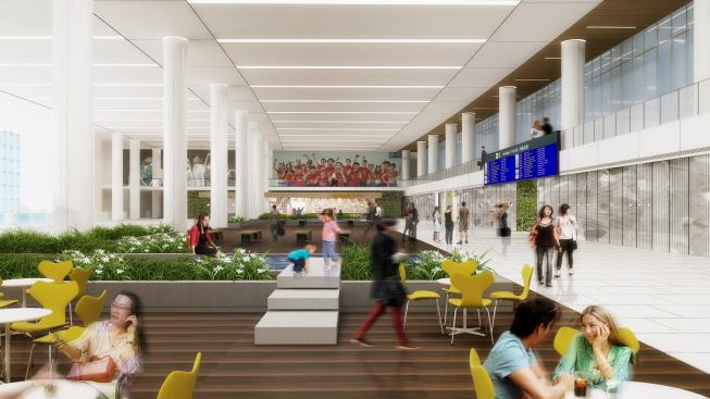 The terminal hosts plenty of relaxation spaces to ensure stress-free travel.