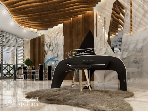 Penthouse living room interior design