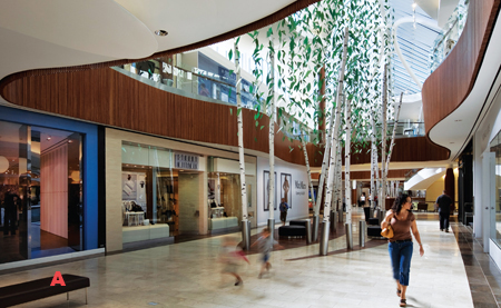 Bridge bench Keilhauer keilhauer.com ? Available with chrome, nickel plate, powder coat, wood stain, or wood veneer finish ? Part of the Bridge series, which also includes ottomans and tables ? Single high-density foam cushion, with seam across the middle of the upholtery fabric to break up the top surface ? Steel base and kiln-dried hardwood or engineered hardwood frame with a seat deck constructed from woven rubber webbing