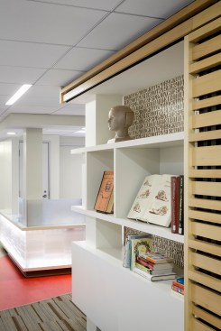 Display+wall+showcases+the+library%27s+carefully+curated+medical+manuscripts+as+works+of+art