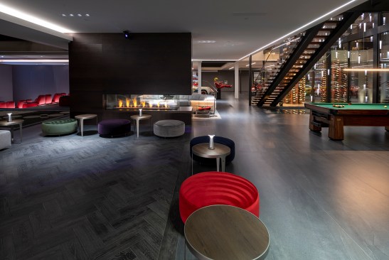 Serenity Indian Wells luxury mansion modern LED chandelier & outdoor sculptures