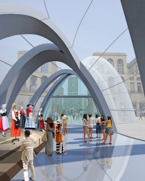 internal view of the "Biscione Pavilion"