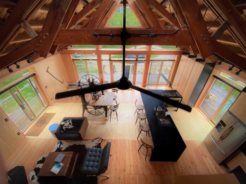 The Shop Aerial View in Chilmark, MA, designed by Erin Pellegrino