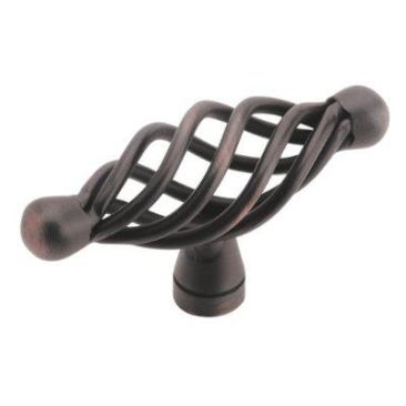  You could change the look of a kitchen just by using cool hardware that stand out. Again look to non-traditional sources for inexpensive options. These classic birdcage pulls in oil rubbed bronze cost $9.99 for a set of four at 
www.target.com.
