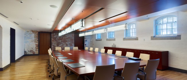 The main boardroom in the Don Jail. The historic Don Jail was restored and readapted into the hospital’s administrative offices.
