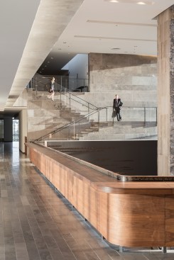 Stair case behind the Donor Wall