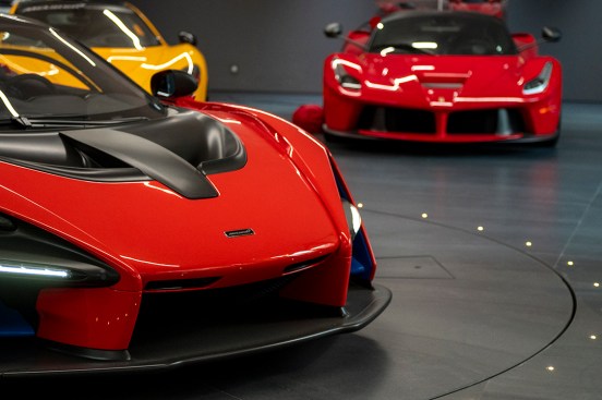 Serenity Indian Wells modern mansion luxury car display garage auto lift