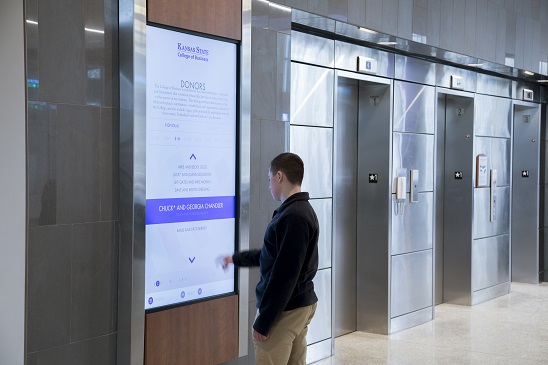 KSU College of Business interactive wayfinding displays