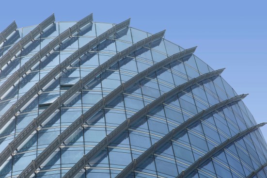 Detail of hotel tower top