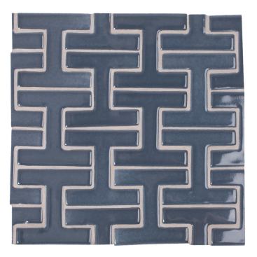 San Jose, Calif.–based 
Fireclay Tile collaborated with interior designer Kelly LaPlante to create the 
Runway Collection, a series of tiles inspired by iconic fashion designs such as the houndstooth pattern and corsets. The four patterns (Chaine Femme shown) are available in the company’s 224 all-natural ceramic glaze colors and on two clay body types: the Debris Series Recycled Tile, a terra-cotta colored stone body containing more than 60% pre- and post-consumer recycled content; and the Vitrail Series Handmade Tile, a white, durable stoneware clay body. Fireclay Tile sources its materials from the San Francisco Bay Area. 
fireclaytile.com