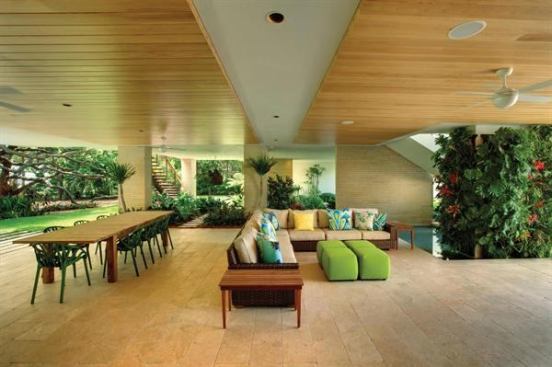With its ceiling treatment worthy of any interior space and abundant square footage, this outdoor living and dining area captures the best of both indoors and out. Project: Osprey House, Osprey, Fla.; Architect; Sweet Sparkman Architects, Sarasota, Fla.; Builder: Michael K. Walker & Associates, Sarasota