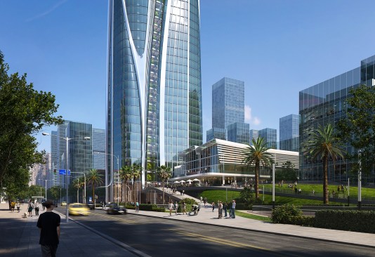 The façade lines form seamless continuity with the public corridor