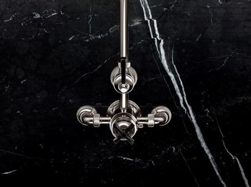 Samuel Heath’s Style Moderne collection of bath fixtures comes in Art Deco-inspired solid brass with a chrome plate, polished nickel, or antique gold finish. Samuel Heath, www.samuel-heath.com; 212.599.5177.