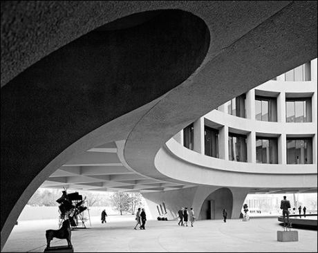 View out to the sculpture garden