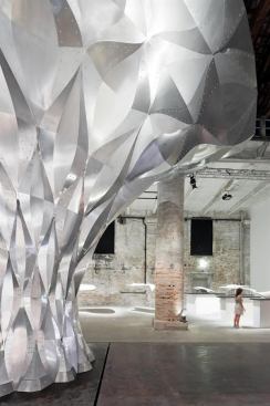 Zaha Hadid's "Arum" installation at the 13th International Architecture Exhibition at the 2012 Venice Biennale.