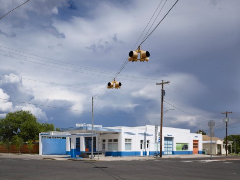 View+looking+SE+at+the+intersection+of+Highway+90+and+E.+San+Antonio+Street.+This+is+the+only+stoplight+in+town.++The+original+building+is+a+Gulf+gas+station+originally+opened+in+1930.++