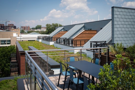 In creating Reed Row's exterior, R2L:Architects of Washington, D.C., faced the challenge of selecting a building material that complemented the appearance of both the building and the neighborhood, and was suitable for all-season, long-lasting, outdoor performance with minimal maintenance. In addition, the project was designed to achieve LEED Silver certification through the U.S. Green Building Council.