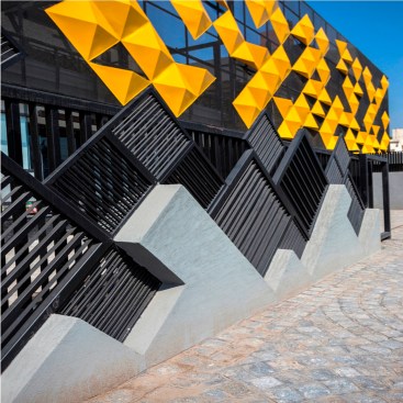 Sharp, triangulated design adds a new zing to the concept