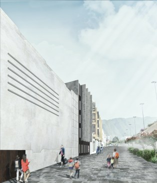 Exterior view of the Teobaldo Power Performing Arts Centre after rehabilitation