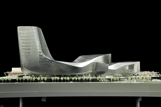 View of the Kaohsiung Port Terminal model.