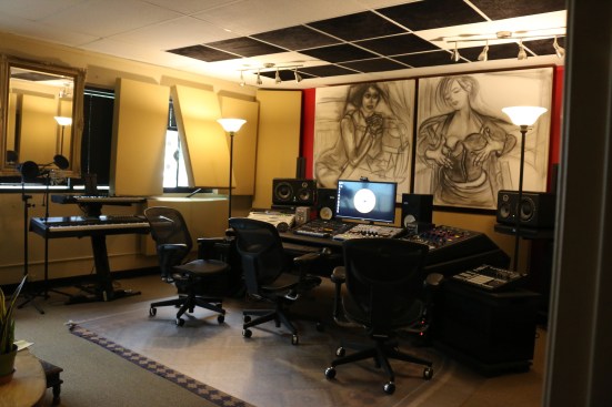 Before, the mineral fiber ceiling panels were shredding at the corners and shedding fibers that fell on the equipment used to record, mix, and master music, and impacted air quality.