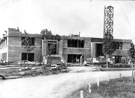 Gymnasium under construction 1920