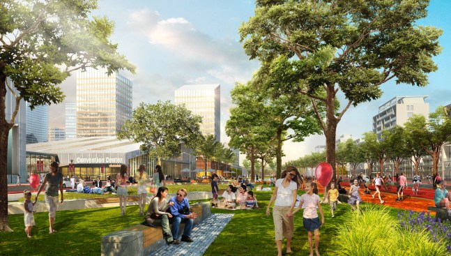 The+existing+runway+is+reconceived+as+a+linear+Runway+Park+that+links+each+neighborhood
