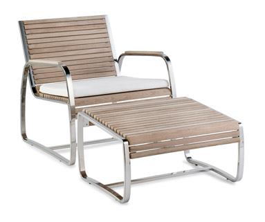 Echo Lounge Arm Chair and Ottoman.