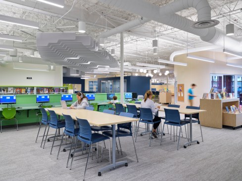 Not just for books, the Deer Park Library renovation has room for studying, working, and discovering, making it an ideal "third place" to go between school and home.