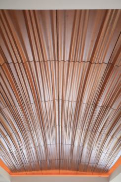 A detail shot of the living room ceiling.