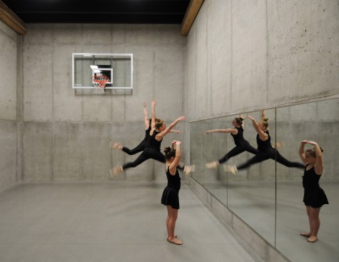 Interior view of the sport court
