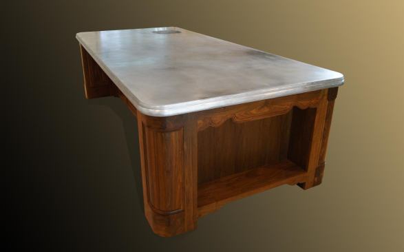 Cast pewter with a simple edge