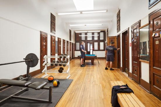 Restored locker room