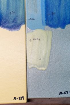 Glazing color tests.