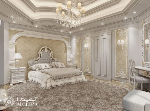 Master bedroom in classic style villa