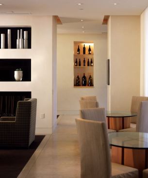 The hospitality suite at Paul Hobbs Winery is everything the surrounding production buildings are not: crisp, refined, and detailed to a T.