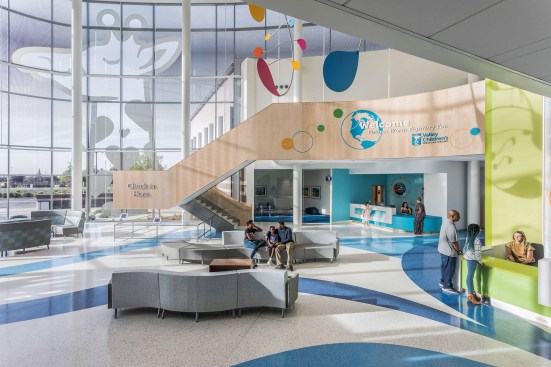 Life Center reception and waiting area. 