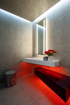 Serenity Indian Wells luxury mansion modern powder room interior design details