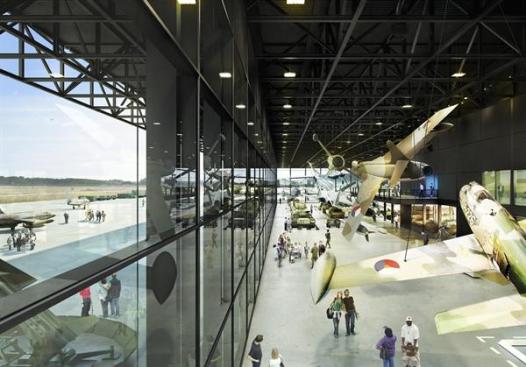 Dogfight gallery, seen from bridge within the museum.