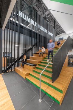 Monumental stair and all-hands meeting space