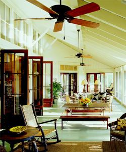 On Site November/December 2005 Waiting for the Weekend Architect: Historical Concepts, Carleston, S.C.; Builder: Monty Jones, This weekend home allots as much space to this splendid screened porch as it does to kitchen, dining, and living functions combined.