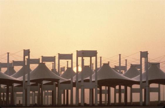 The Hajj Terminal at King Abdul Aziz International Airport, Jeddah, Saudi Arabia.