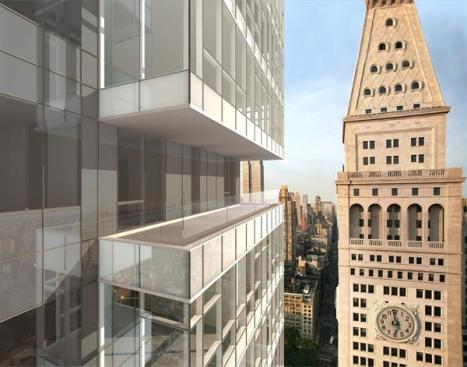 Exterior rendering, showing balcony