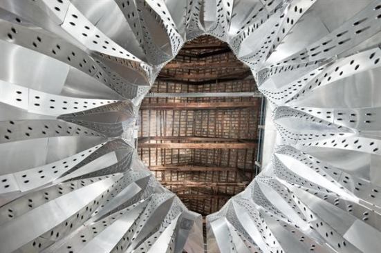 Zaha Hadid's "Arum" installation at the 13th International Architecture Exhibition at the 2012 Venice Biennale.