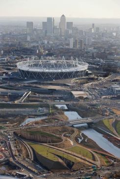 Aerial photo of the 2012 Olympic Stadium