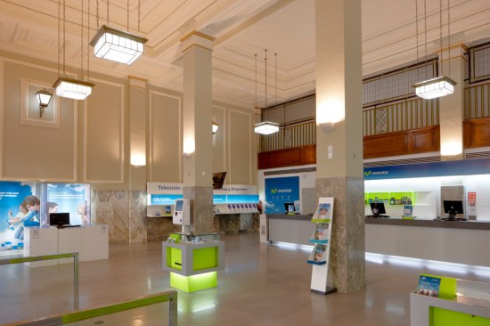 View of Refurbished Columns and Display Area