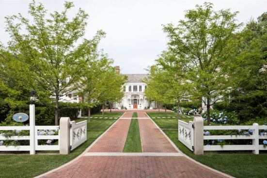 Environmental regulations made permeable landscaping a requirement for this 2-acre parcel, on Oyster Harbors overlooking West Bay in Osterville, Mass. Stephen Stimson Associates Landscape Architects designed a driveway with a grassy median and dry-laid bricks in a deep, drainable construction base.