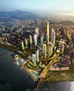 A view of Archipelago 21 from the Han River.