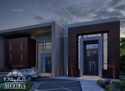 Modern villa main entrance design exterior